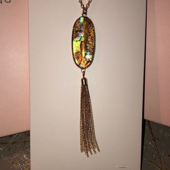 Sparkle & Bling Gold Marble Long Necklace New in Packaging - Picture 2 of 11